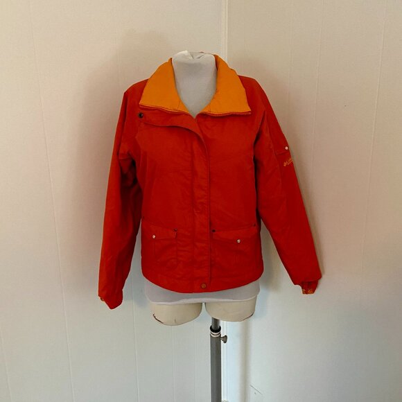 Columbia Western Lmd Edition Reversible Jacket Pearl Snap Orange Med VTG Coat - Picture 15 of 16